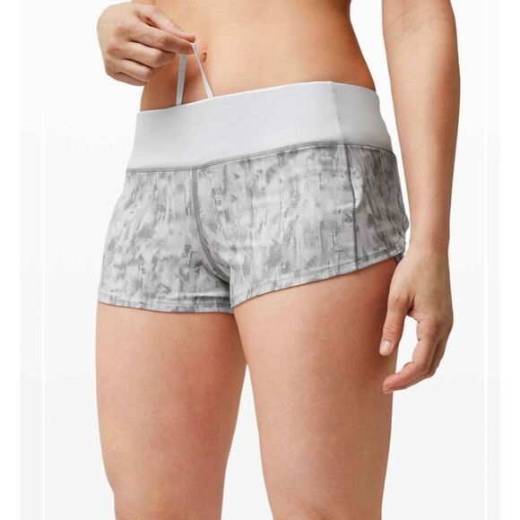 Lululemon Speed Up Short *2.5" City Breeze Alpine White Multi / Alpine White 10 - Picture 2 of 12